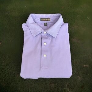Peter Millar Men's Southern Comfort Lavender Purple Polo Shirt Large
